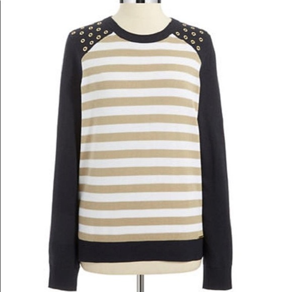 MICHAEL Michael Kors Sweaters - MICHAEL Michael KORS GROMMET SHOULDER STRIPE